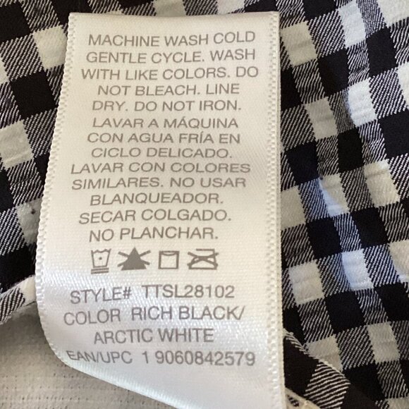 Time and Tru Black & White Gingham Check One-Piece Swimsuit L (12-14) 282G - Picture 8 of 8